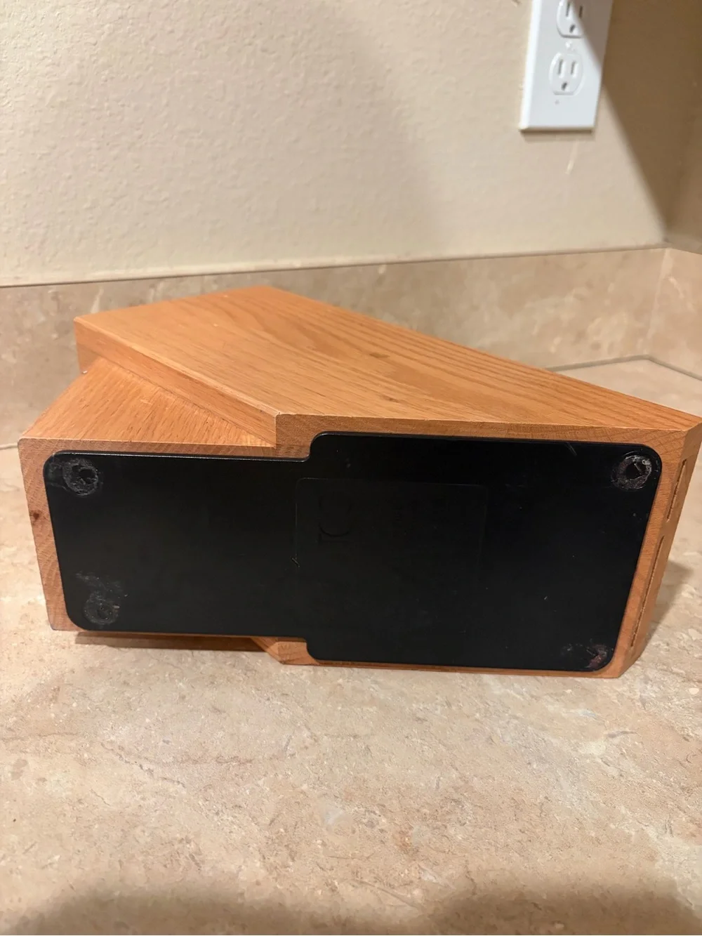 CUTCO Wood Block 7 Slot Galley Set Oak Made in the USA BLOCK ONLY